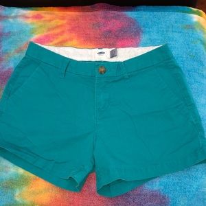 Old Navy Chino Shorts Teal Green Blue
